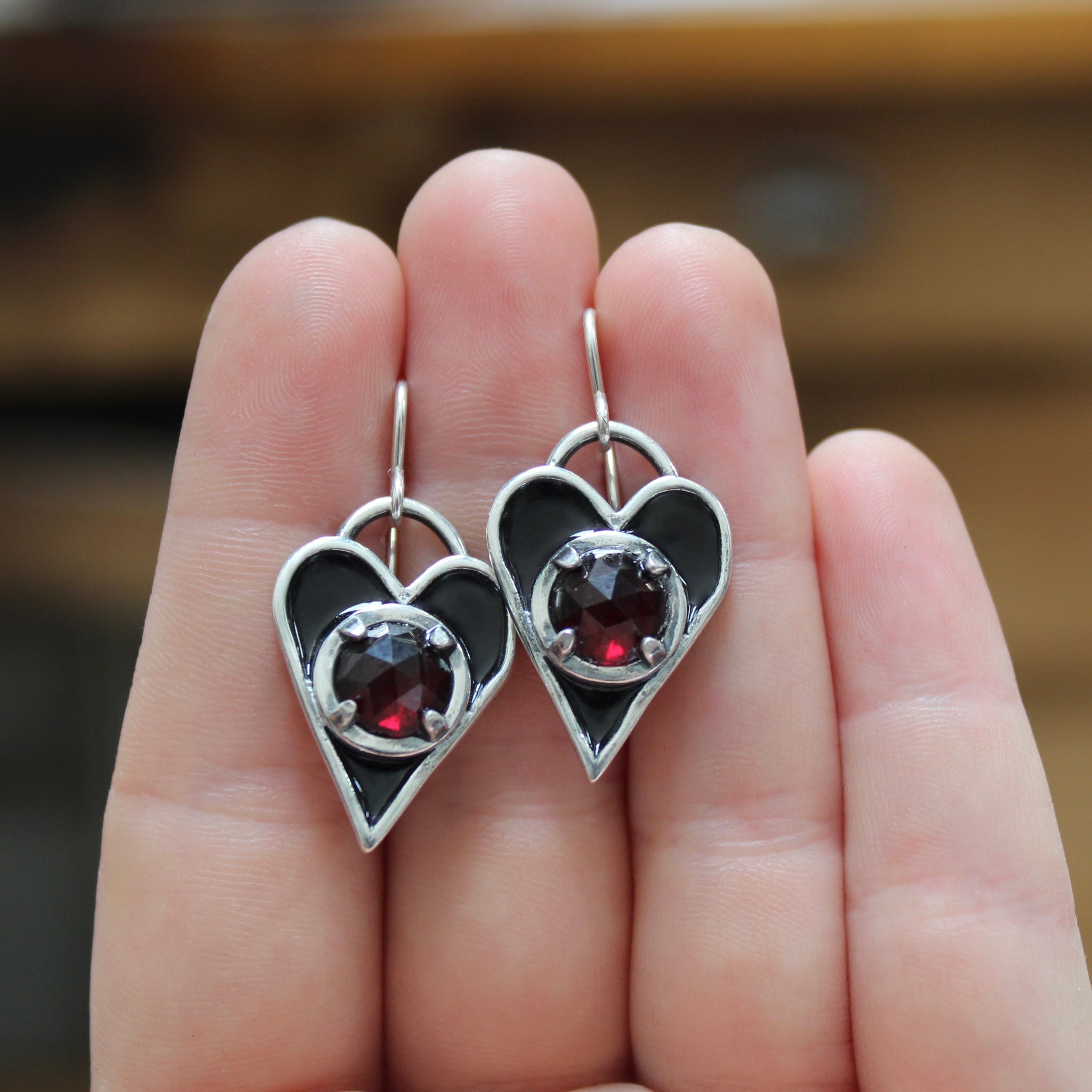 Silver Adjoining Heart Diamond Earrings – Steven Singer Jewelers